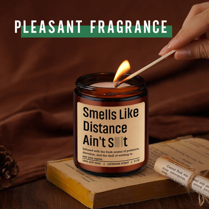 GSPY Scented Candle, Long Distance Relationship Gifts for Him, Her - Gifts for Long Distance Boyfriend, Girlfriend, Couple - Funny Mothers Day, Birthday, Deployment Ideas for BF, GF, Best Friend