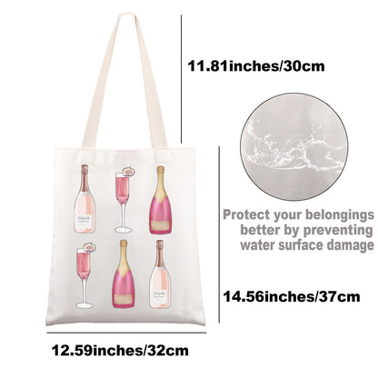 JNIAP Champagne Tote Bag Champagne Lover Gifts Champagne Shoulder Bag Champagne Bachelorette Tote Bag