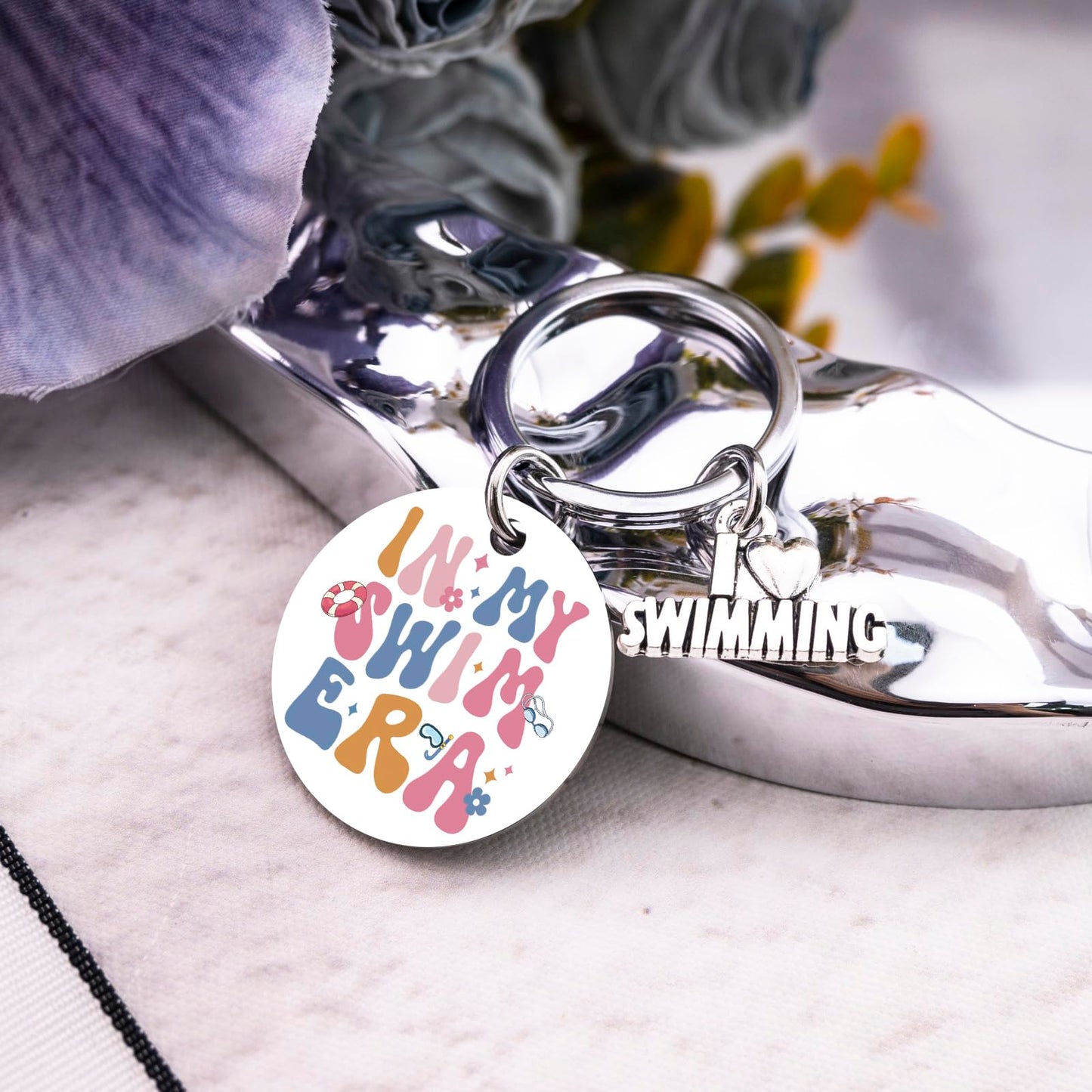 Swim Gifts for Women Unique Pool Keychain for Swim Coach Mom Swimming Lover Gift for Girl Swimmer Best Birthday Gifts for Swimming Team