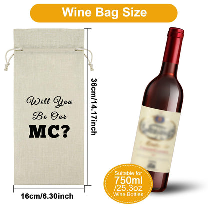 Wedding Officiant Proposal Gift Wine Bag Thank You Gifts for Wedding Officiant Wedding Coordinator Gifts for Wedding Day Wine Accessories Gifts for Wine Lovers Wedding Mc Gift Shower Host Gift