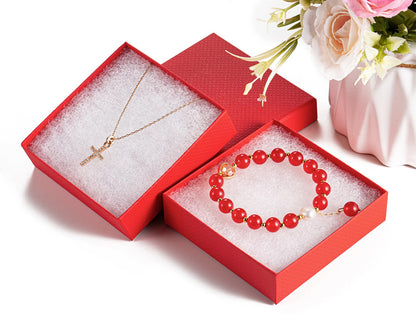 GEFTOL Jewelry Gift Boxes 20 Pack 3.5x3.5x1 Inch Cardboard Jewelry Boxes,Small Gift Boxes for Jewelry Earrings Necklaces Handmade Bangles Bracelets(Red)