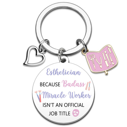 Esthetician Gifts for Women Beautician Gifts for Women Esthetician School Supplies Cosmetologist Gift for Female Aesthetician Keychain Birthday Christmas Gift Idea