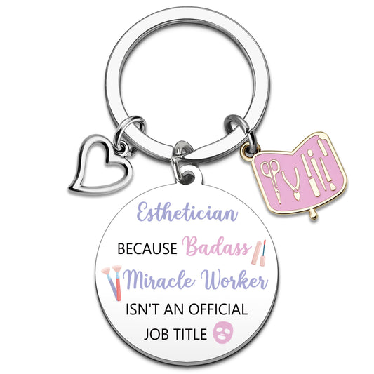 Esthetician Gifts for Women Beautician Gifts for Women Esthetician School Supplies Cosmetologist Gift for Female Aesthetician Keychain Birthday Christmas Gift Idea