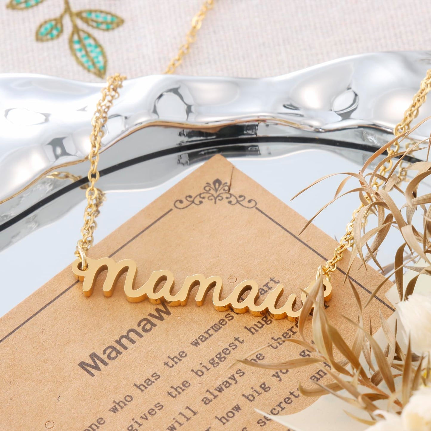Mamaw Gifts from Grandkids Grandson Granddaughter Wedding Birthday Jewelry Women Mamaw Necklace