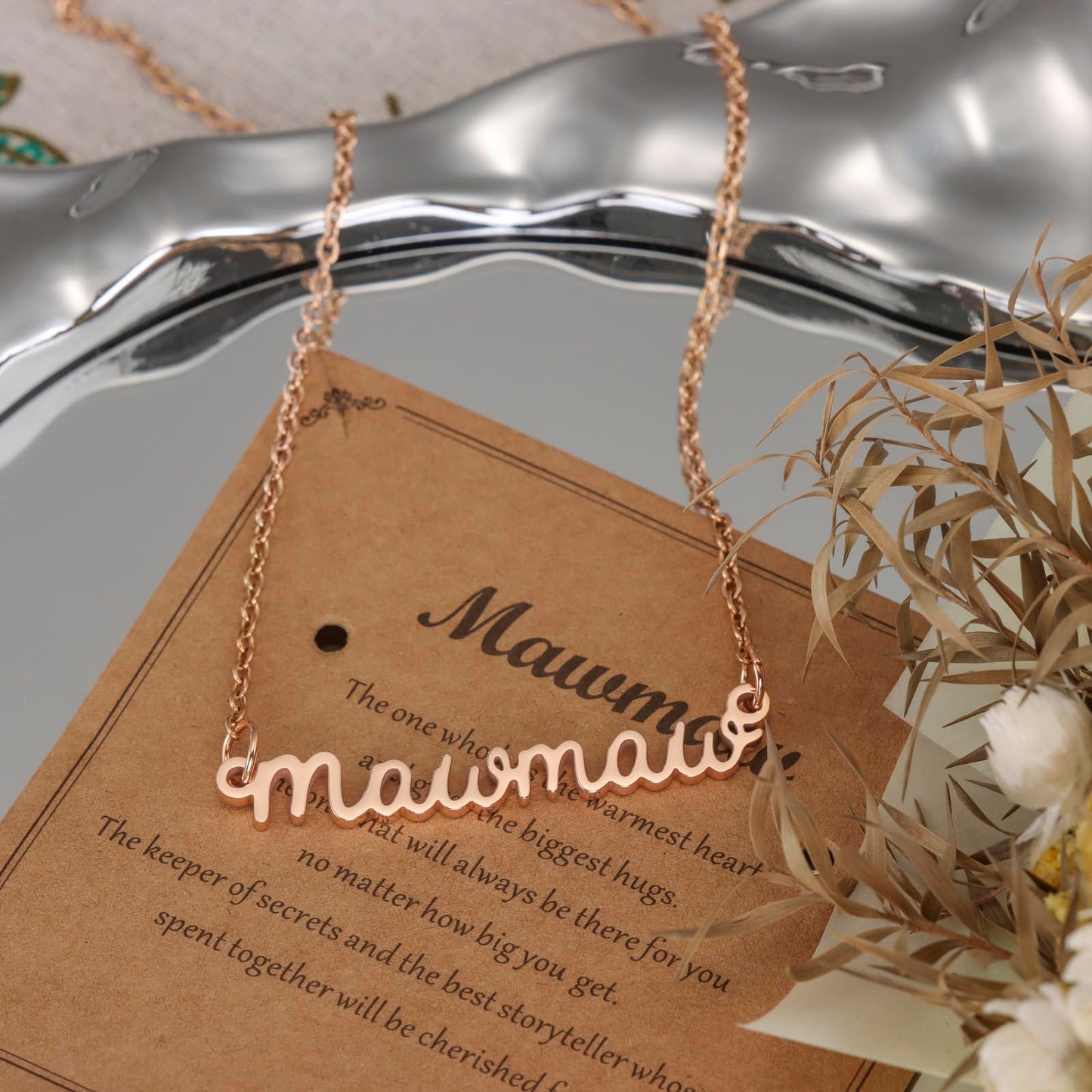 Mawmaw Gifts Necklace for Women Grandma Birthday Wedding Ideas Best Mawmaw Necklace