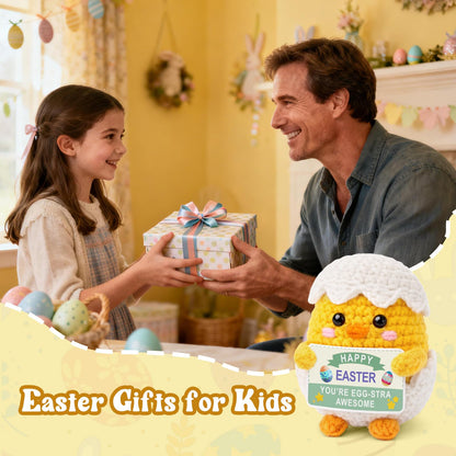 Easter Basket Stuffers for Teens Kids, Easter Gifts Crochet Spring Egg & Chick Plush, Jesus Christian Non Candy Egg Fillers Toy for Boys & Girls 8-12, 6-8, Tweens 10-12 Year Old