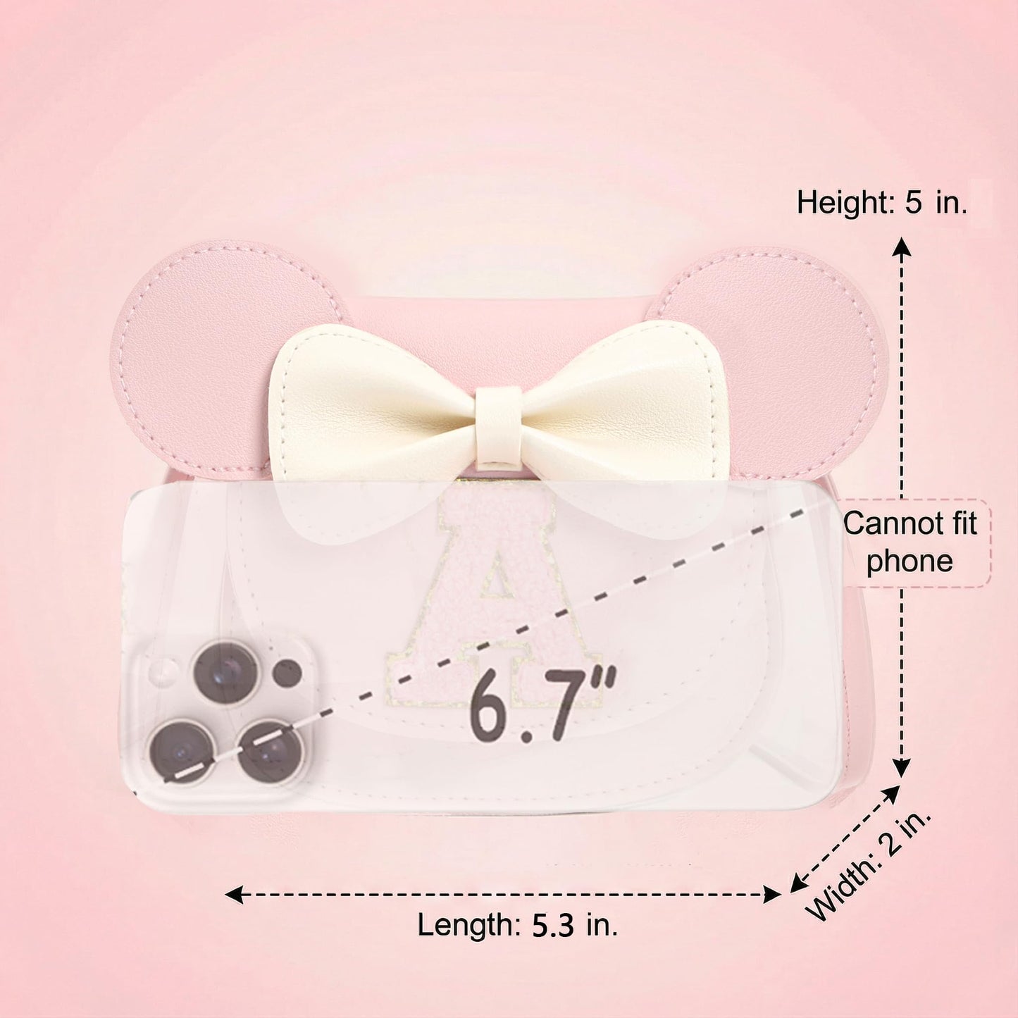 PRLINJSK Toddler Purse for Girls Birthday Gift, Little Girls Purse Kids Wallet Mouse Crossbody Bag Gift Set