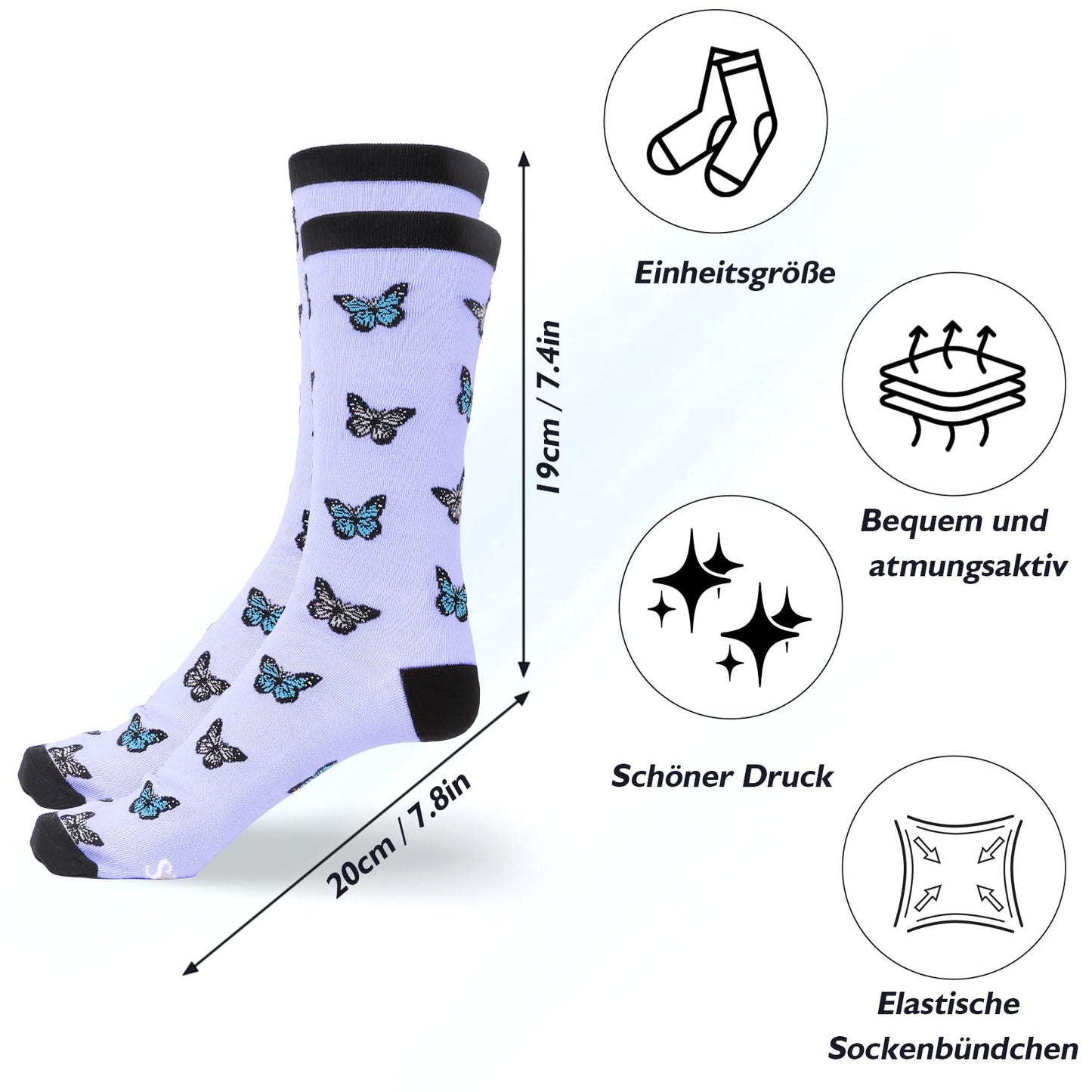Butterfly Gifts for Women and Girls Cute Funny Butterflies Lovers Themed Accessories Socks Presents Christmas Stocking Stuffers Mothers Day Birthday Galentines Graduation Butterfly Gifts