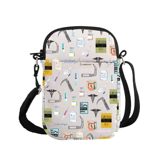 G2TUP Anesthesiologist Thank You Gift Eat Sleep Pass Crossbody Bag Anesthesia Tech Travel Bag Anesthesia CRNA Graduation Gift