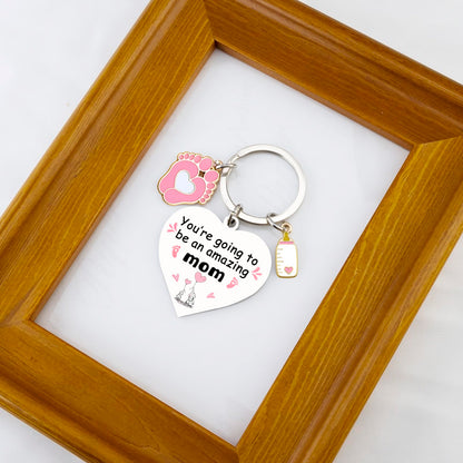 First Mothers Day Keychain Gift For New Mom Pregnancy Gifts For Expecting Mom Pregnant Women First Mama Pregnant Friends Pregnancy Postpartum Gift New Mom Gifts Mothers Day Gift For Wife Key Ring