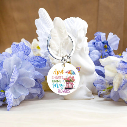 Spring Gifts for Women Sweet Spring Gifts Spring Decor Keychains Springs Gift Basket for Women Sister Daughter Friends Birthday Springs Themed Gift for for Women Keyring