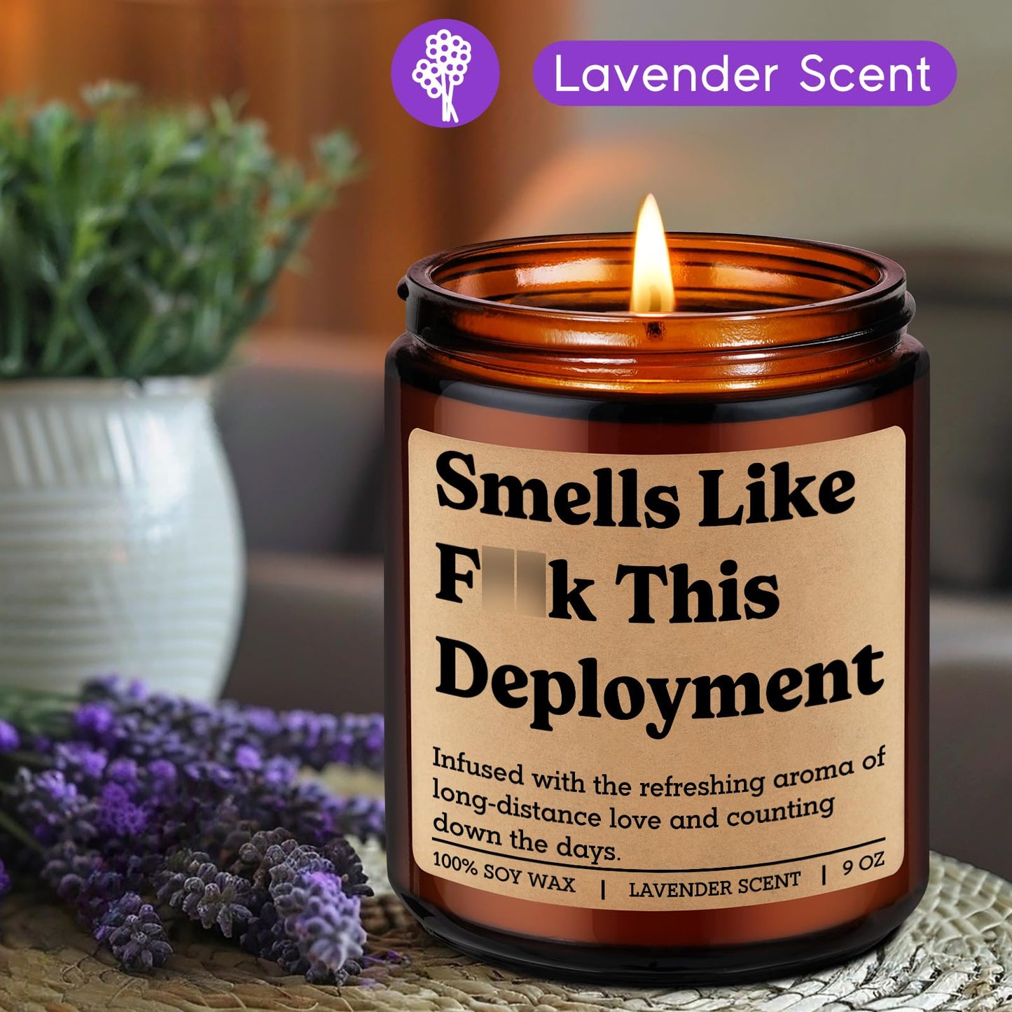 Fairy's Gift Candle, Deployment Gifts, Military Deployment Gifts, Long Distance Relationship Ideas, Mothers Day Funny Presents for Deployed Military Soldier, Army Wife, Navy Girlfriend, Spouse Mom BF