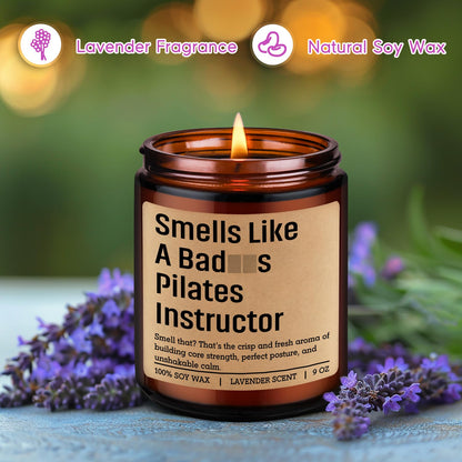 Miracu Candle, Pilates Instructor Gifts, Pilates Day Gifts for Women Men, Funny Gym Workout, Birthday, Mothers, Appreciation Thank You Idea for Reformer Fitness Teacher Lover Friend Mom, Studio Decor