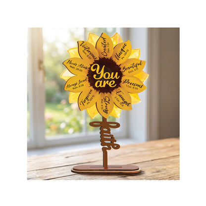 Christian Sunflower Gifts For Women, God Says You Are Sun Flower Mothers Day Gifts For Mom, Faith Based Teacher Appreciation, Spiritual Birthday Present For Coworker, Nurse, Unique Desk Decor Plaques