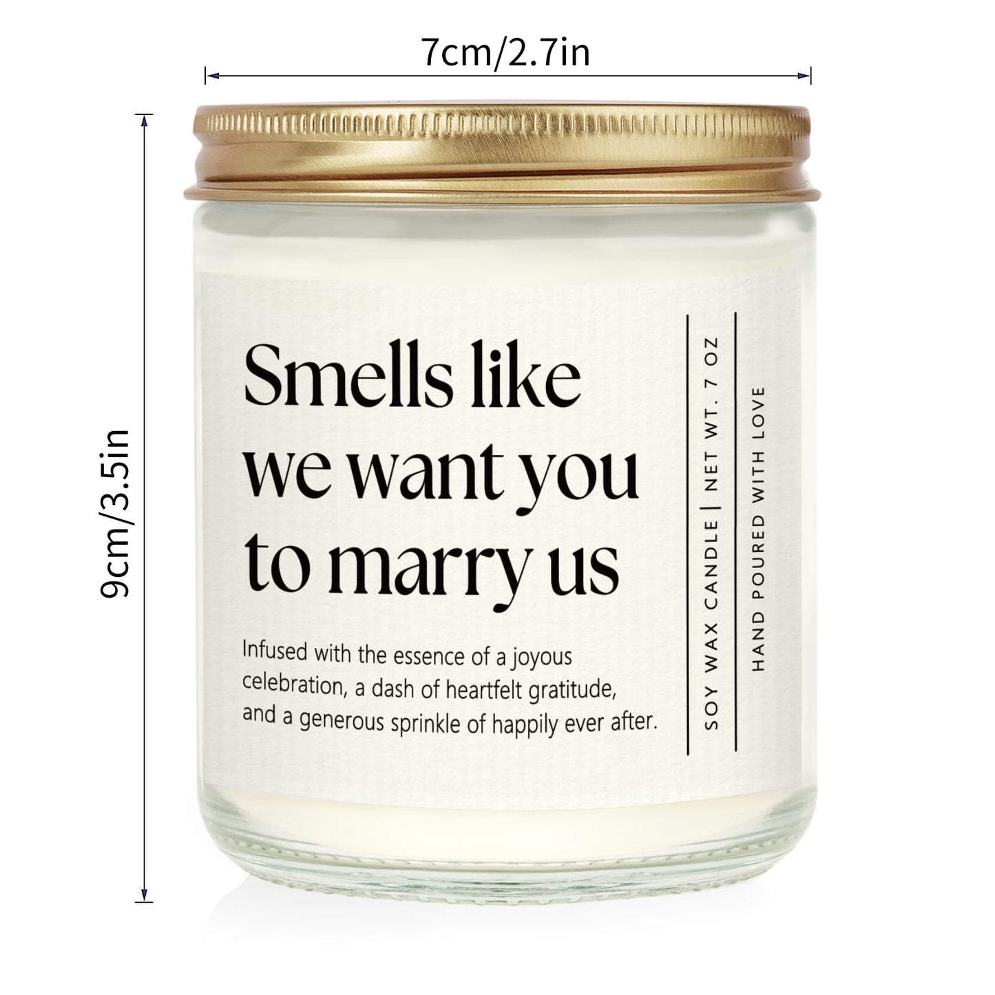 Wedding Officiant Gift, Unique Officiant Proposal Gift, Thank You Presents for Wedding Day, Groomsman/Bridesmaid Gifts - Handmade Lavender Scented Candle 7oz