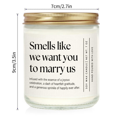 Wedding Officiant Gift, Unique Officiant Proposal Gift, Thank You Presents for Wedding Day, Groomsman/Bridesmaid Gifts - Handmade Lavender Scented Candle 7oz