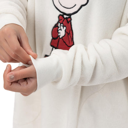 Berkshire Velvetloft Oversized Embroidered Sweatshirt - Ultra Soft Fleece Pullover for Women