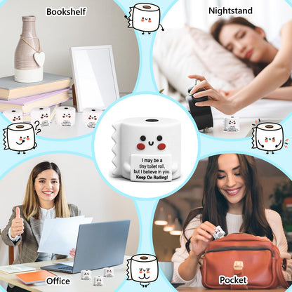 Gejoy 25 Pcs Mini Rubber Toilet Roll Toys Positive Gifts Mini Toilet Rolls Decorations and Encouragement Birthday Motivational Gifts for Colleague Staff Teacher