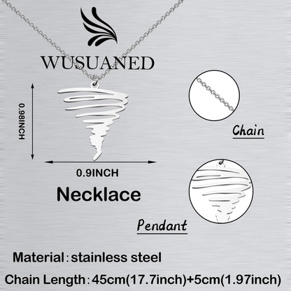 WUSUANED Funny Hurricane Necklace Storm Tornado Chaser Jewelry Hurricane Gift Meteorology Gift