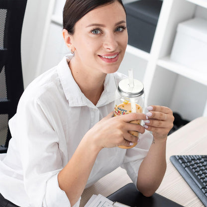 Vesici 24 Pcs Administrative Professionals Day Gift 14.2oz Admin Assistant Appreciation Gifts Cups with Lid and Straw Secretary Thank You Party Favors Tumbler for Women Office Secretary Employee