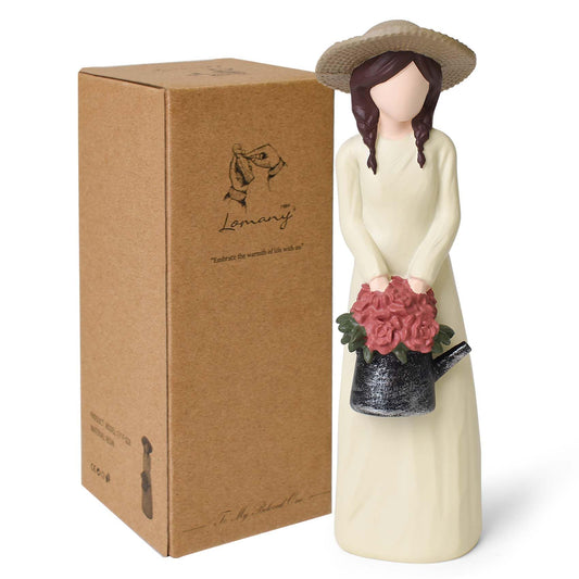 thovorrnl Gardening Gifts for Women, Unusual Garden Gifts for Gardener, Resin Garden Figurines for Gardening Enthusiasts and Nature Lovers, Sculpted Hand-Painted Home Office Shelf Decor
