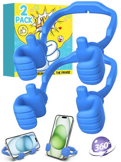 Teen Boys Gifts for Men Adults Fathers Day Cell Phone Stand: UPGRADE Gifts for Kids Son Adjustable Lazy Thumbs Up Phone Holder for Desk Cool Gadgets Fun Gifts ideas for Him Husband Stocking Stuffers