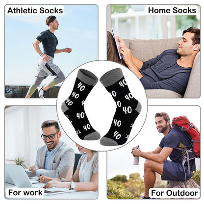 Juesly Birthday Gifts for Men with Mens Novelty Socks,Pop Up Birthday Card, Poster and Gift Box