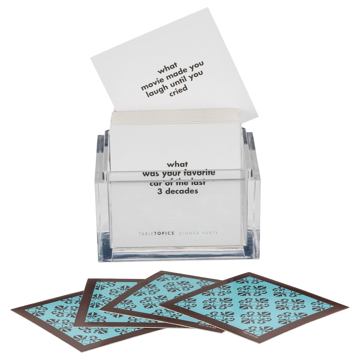 TableTopics Dinner Party Conversation Cards for Adults to Enjoy Getting to Know Each Other, 135 Entertaining Questions & Ice Breakers for Parties & Gatherings, Unique Host Gift
