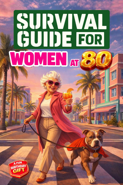Survival Guide for Women at 80: A Funny and Unique 80th Birthday Gift Filled with Smart Insights, Witty Reflections & Practical Strategies for Living Fully at 80