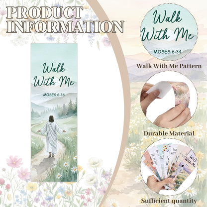 Eaasty 100 Pcs LDS 2026 Youth Theme Bookmarks, Walk with Me Bookmarks for The Church of Jesus Christ, Latter-Day Saints Mormon Church Gifts