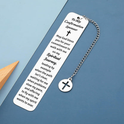 Confirmation Sponsor Gifts for Women Men Confirmation Decorations Christian Confirmation Bookmark Baptism Gifts Confirmation Gifts for Teenage Boys Girls Catholic Confirmation Sponsor Appreciation