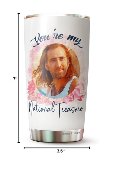 Nicöläs Lovers Cäge You're My National Treasure Gifts - Nic Meme Mug For Friends - Funny Gift For Male, Female, Bosses, Men On Christmas, Birthday - Tumbler 20 Oz