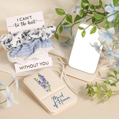 Maid of Honor Proposal Gifts,Wedding Bachelorette Party Will You Be My Maid of Honor Glass Cup Candle Jewelry Box Gift Set