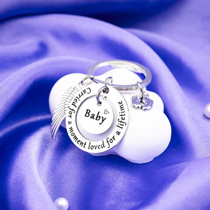 Angel Baby Memorial Gift Miscarriage Gifts For Mothers Infant Loss Memorial Gifts For Miscarriage Moms Bereavement Gifts For Loss Of Child Grieving Mother Gifts Memorial Keychains For Women