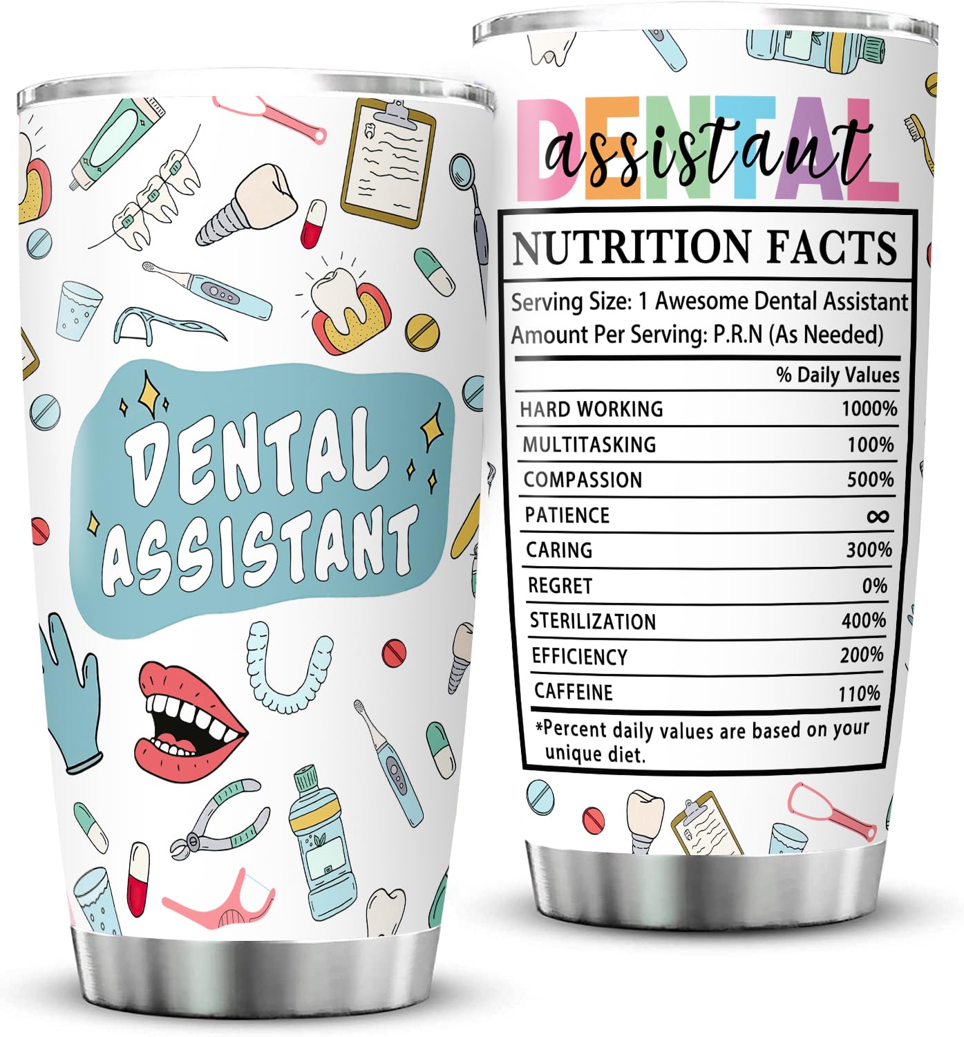 Dental Assistant Appreciation Gifts for Women,Dental Assistant Week Gifts,Travel Coffee Tumbler Mug Cup 20oz
