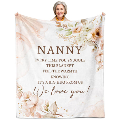 Nanny Gifts for Grandma, Gifts for Nanny, Nanny Blanket 60" x 50", Nanny Birthday Gifts, Nanny Gifts for Mother's Day, Nanny Gifts, Gifts for Nanny from Grandkids, Nanny Gifts for Christmas