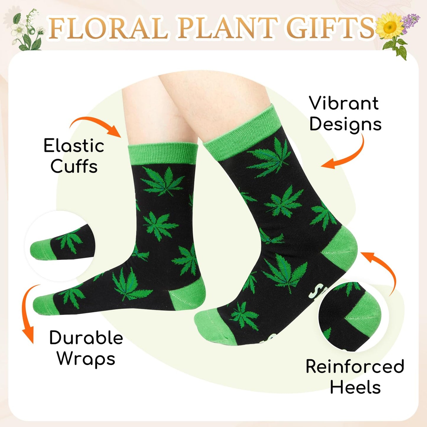 Zmart Weed Gifts for Adult - Weed Marijuana Socks for Women Men, Marijuana Cannabis Gifts