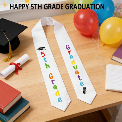 Aisosiks 5TH Grade Graduation Decorations 2026, 5th Grade Graduation Stole, 5TH Grade Graduation Sash for 5th Grade Graduation Party, Boy Girl Kids Fifth Grade Graduation Supplies JD-5TH