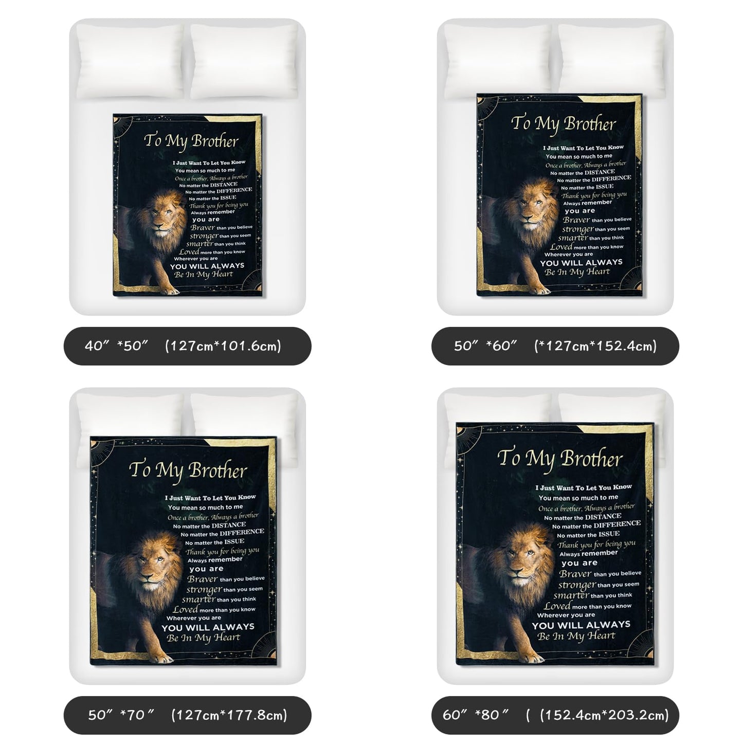 Best Brother Gifts from Sister for Birthday, Big Brother Birthday Gifts for Brother Adult from Sister,Birthday Gifts for Brothers from Sisters, 60"x50" Blanket
