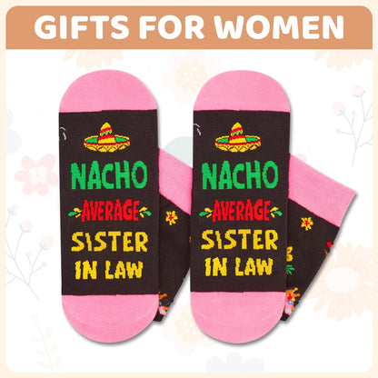 HAPPYPOP Mothers Day Gifts - Mother Daughter Sister in Law Socks, Aunt Niece Sister Socks
