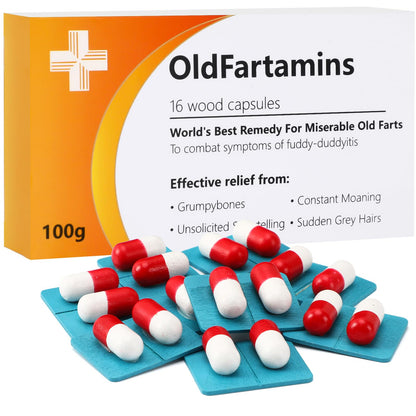 Funny Prank Pill Box, 50th 60th 70th Birthday Gifts for Him, Funny Birthday Gifts for Men, Novelty Joke Gifts for Father, Gag Pill Gifts for Men, Dad Gift (OldFartamins)