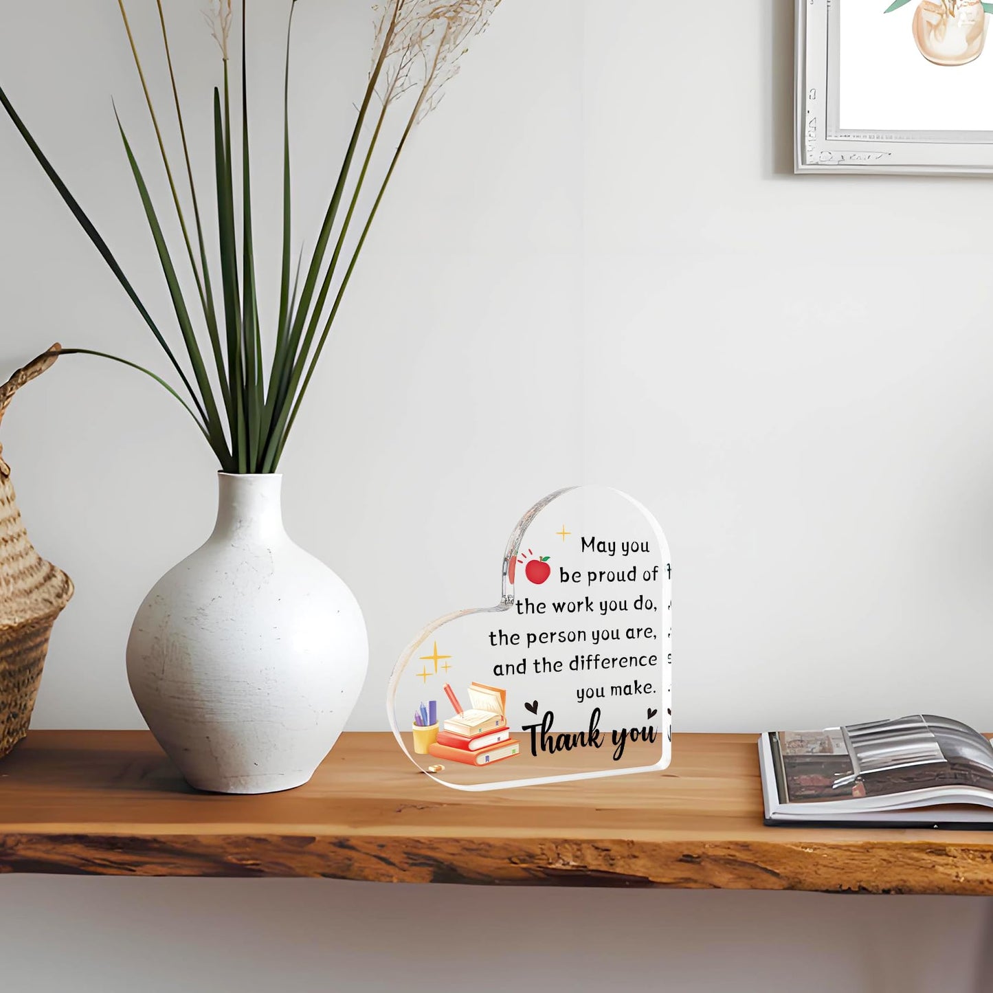 Teacher Appreciation Gifts, Teacher Gifts for Women, End of Year Teachers Gift, Thank You Teacher Gift for Birthday Valentines Day Teacher Christmas Gifts from Student Desk Home Office Decor