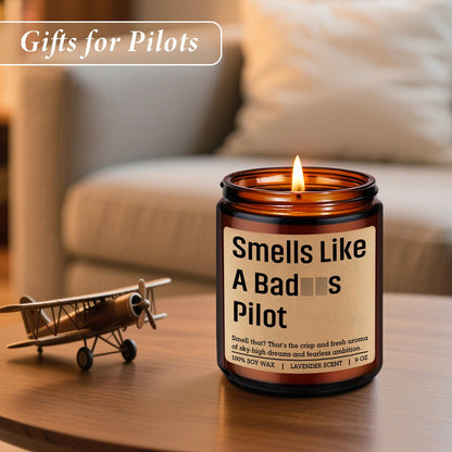LEADO Aviator Candle, Pilot Gifts for Men, Women - Airplane, Aviation Gifts for Pilots - Cool Fathers Day, Birthday, Graduation Presents for Aviator Friend, Dad, Son, Husband - Funny Aviation Decor