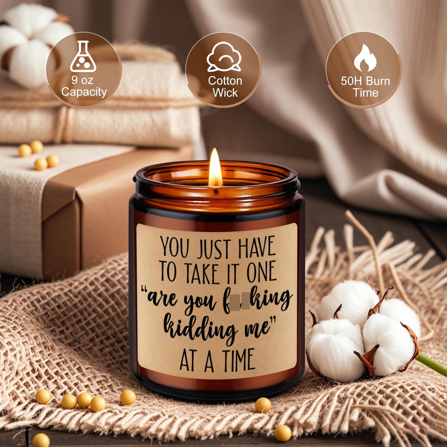 LEADO Candles, Boss Lady, Coworker Gifts for Women, Men - Cool Ideas, Funny Mothers Day Gifts for Coworkers, Best Friend, Mom, Employee - Sarcastic, Work, Birthday Ideas for Boss, Female, Male, Woman