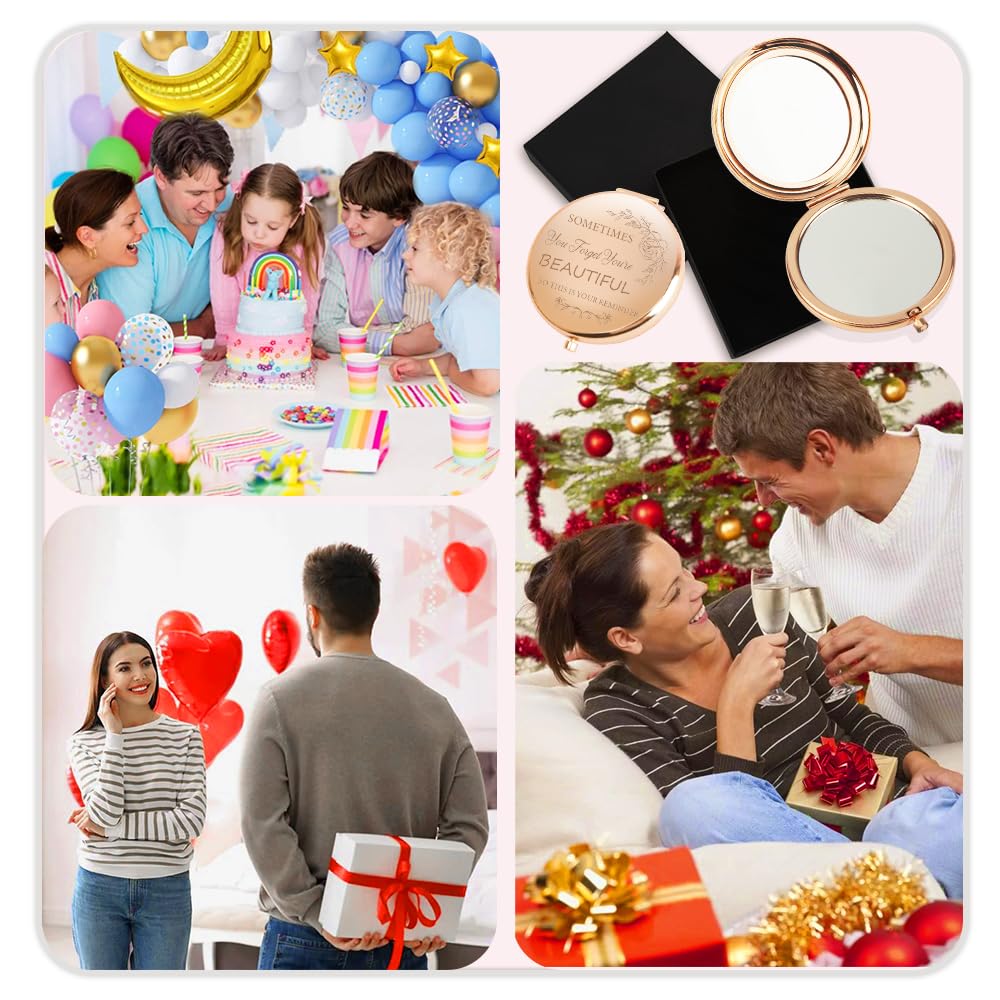 Gifts For Women,Inspirational Birthday Graduation Positive Motivational Retirement Travel Friendship Womens Day Thoughtful Unique Christmas Valentines Day Ideas Gifts Baskets for Women Compact Mirror