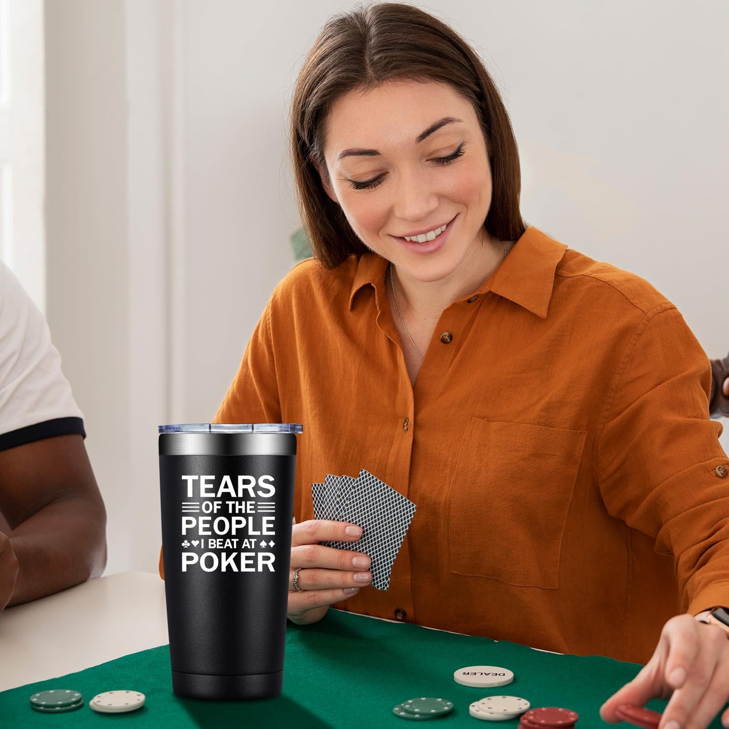 SpenMeta Poker Gifts for Men, Players, Lovers - Tears of the People I Beat at Poker - 20 Oz Tumbler Cup