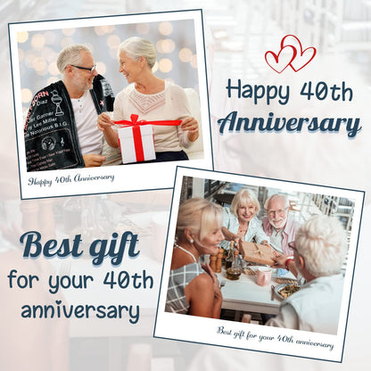 40th Anniversary Blanket Gifts Gift for 40th Wedding Anniversary Ruby Wedding Forty Years of Marriage Gifts for Couple Wife Husband Dad Mom Parents Back in 1986 Throw Blanket 60Lx50W Inch
