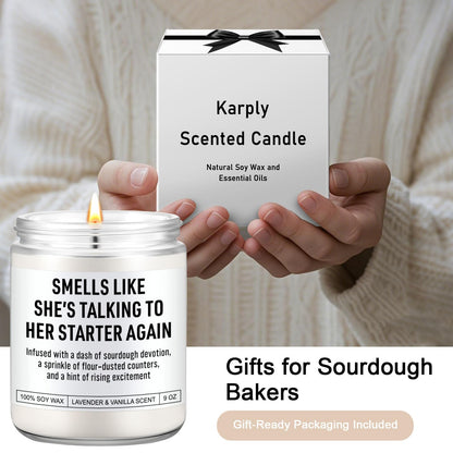 Funny Sourdough Starter Candle, Sourdough Gifts for Women, Unique Gifts for Sourdough Bakers, Bread Makers, Enthusiasts & Lovers, Sour Dough Accessories, Birthday, Mothers Day Baking Presents