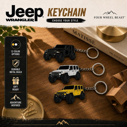 Jeep Wrangler Keychain - Officially Licensed Jeep Rubicon Accessories JL Key Chain JKU 2024 2023