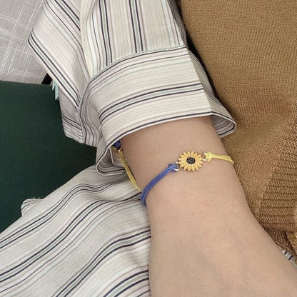 Pingyongchang Ukraine Flag Bracelet with Natural Crystal Bracelet Adjustable Bangles Set Ukrainian Yellow Blue Bracelet Hand Braided Bracelet for Men Women Kids Unisex